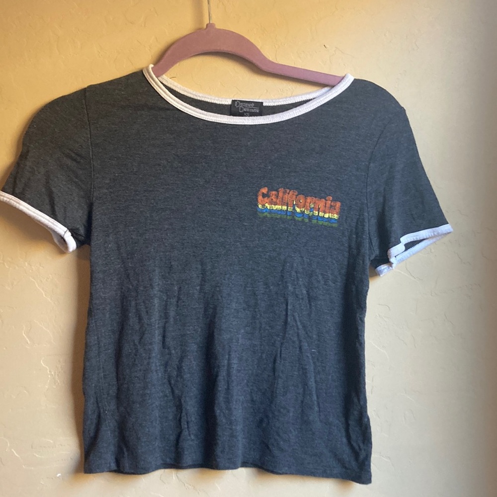 💵3 for $20✅Desert dreamer California ringer grey tee shirt xs